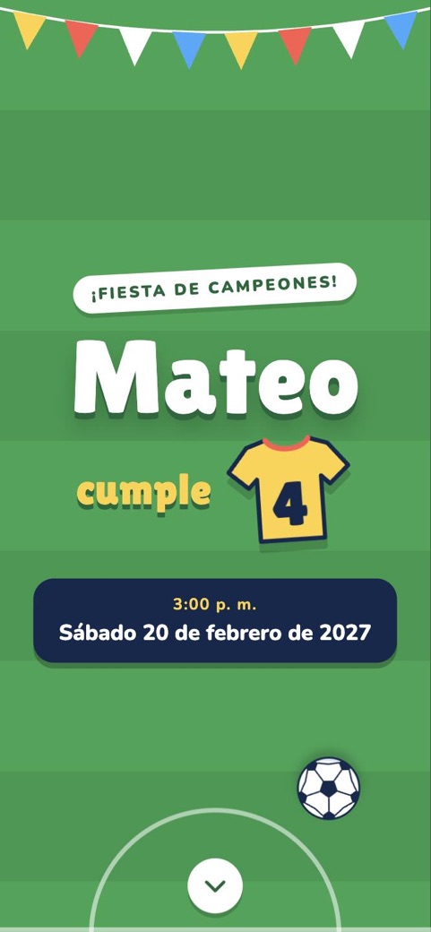 Portada de la invitación La Cancha